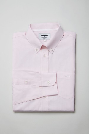 Salmon Pink Cotton Shirt for Men from Fleet London
