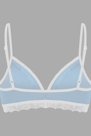 Set: Bio bra + hipster panties Spitze, light blue from Frija Omina