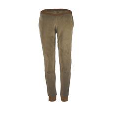 Organic velour pants Hygge cinder / taupe via Frija Omina