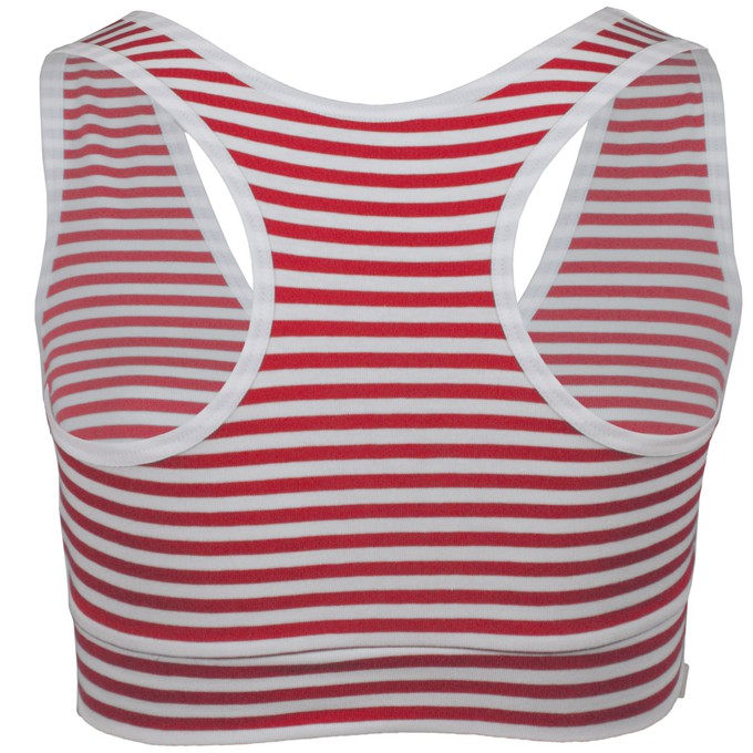 Organic sports top Athla red-white stripes from Frija Omina Organic sports top Athla red-white stripes from Frija Omina