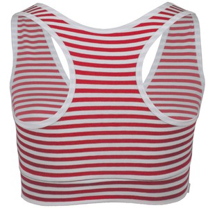 Organic sports top Athla red-white stripes from Frija Omina Organic sports top Athla red-white stripes from Frija Omina