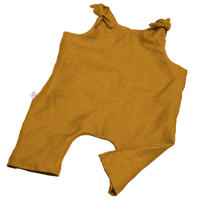 Baby romper from hemp saffron (yellow) from Frija Omina