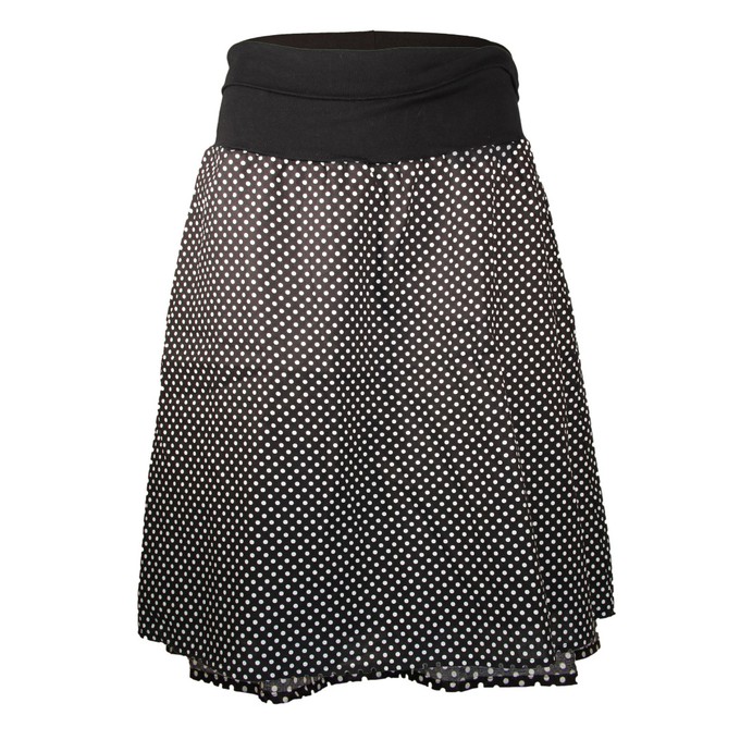 Organic skirt Freudian, black with little dots from Frija Omina