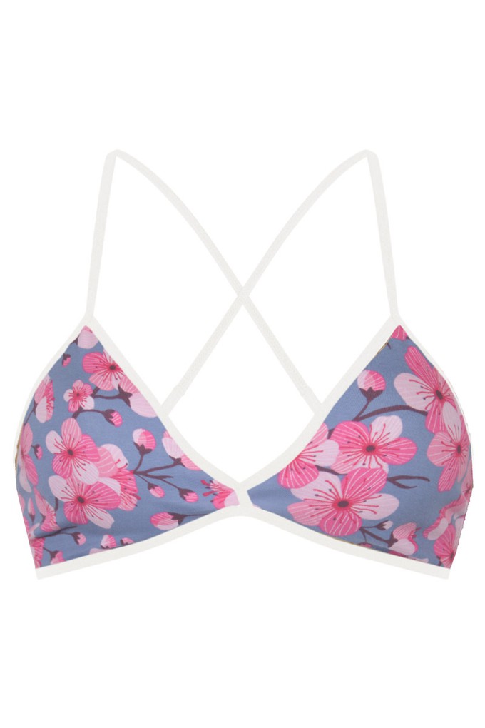 Bio bra cherry blossom blue from Frija Omina