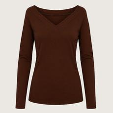 Longsleeve Due brown via Frija Omina