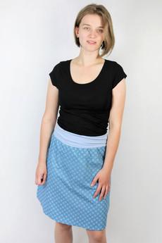 Organic skirt "Freudian", flowers light blue from Frija Omina