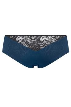 Bio hipster panties  Jondel, indico / black lace from Frija Omina