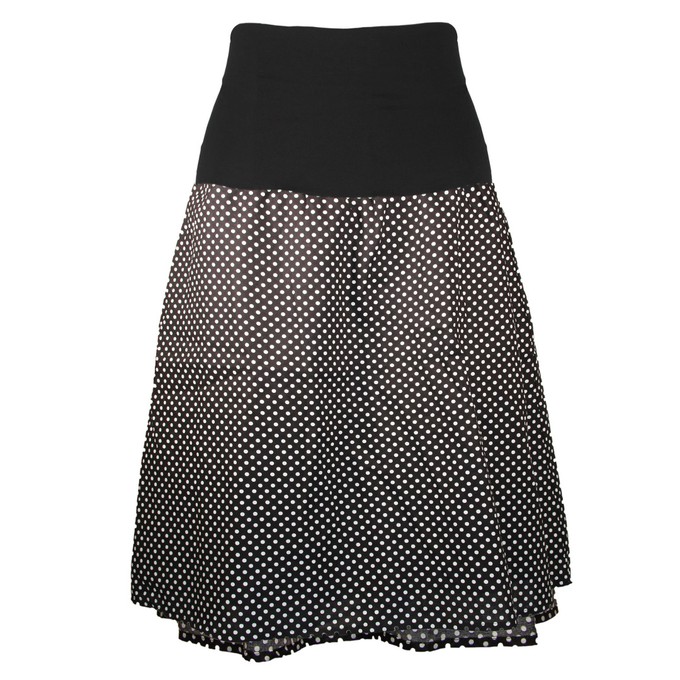 Organic skirt Freudian, black with little dots from Frija Omina