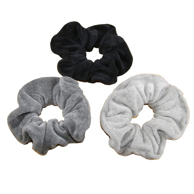 Scrunchies - hair ties - set of 3 - grey & black colours from Frija Omina
