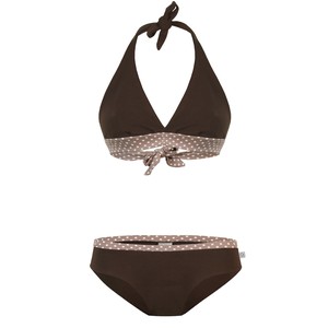 Organic cotton Bikini panties Fjorde brown / dots from Frija Omina