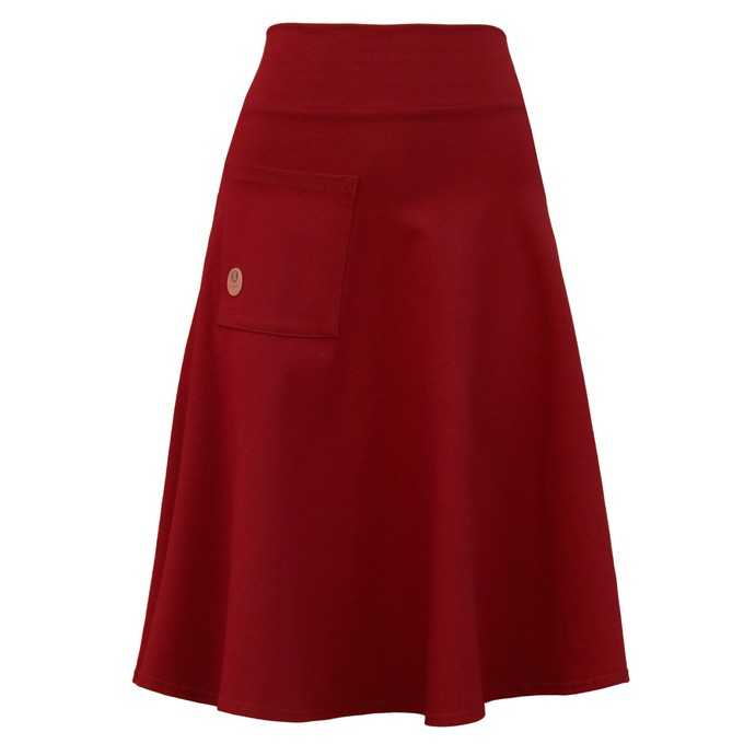 Organic skirt Welle lang, chili (red) from Frija Omina