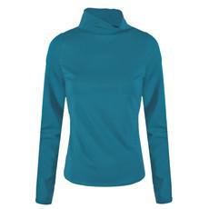 Organic Polo neck shirt Rolli, teal (blue) via Frija Omina