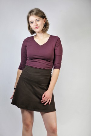 Organic skirt Wave, brown from Frija Omina