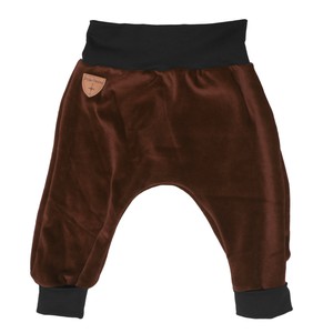 Organic velour pants Hygge mini with growth adaption, brown from Frija Omina