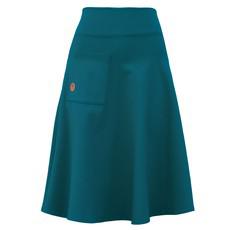 Organic skirt Welle lang, teal (blue) via Frija Omina