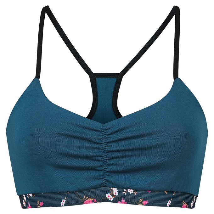 Organic bustier Myna indico (blue) / flowers from Frija Omina