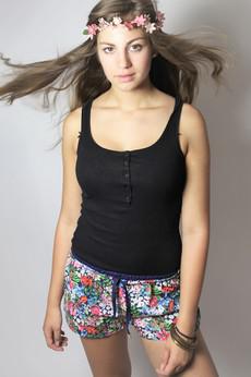 Orgnaic Shorts Smölla allover flowers via Frija Omina