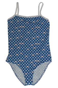 Organic swimsuit Madri Petite, dots teal via Frija Omina