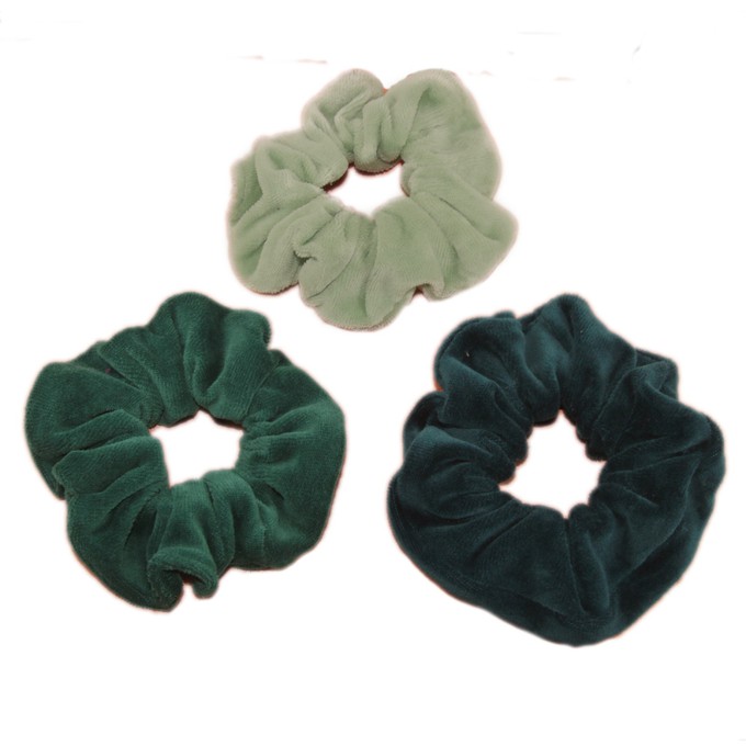 Scrunchies - hair ties - set of 3 - blue & green colours from Frija Omina