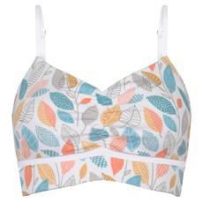 Organic bustier Yoga Leaves (white) via Frija Omina