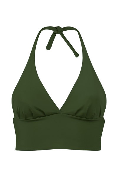 Recycling bikini top Fjordella, olive from Frija Omina