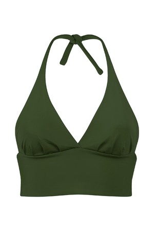 Recycling bikini top Fjordella, olive from Frija Omina