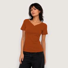 Organic t-shirt Due rust (orange) via Frija Omina
