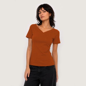 Organic t-shirt Due rust (orange) from Frija Omina