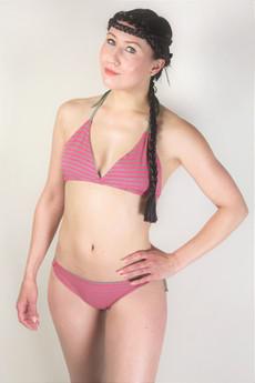 Bio Bikini top Tropea, pink - khaki from Frija Omina
