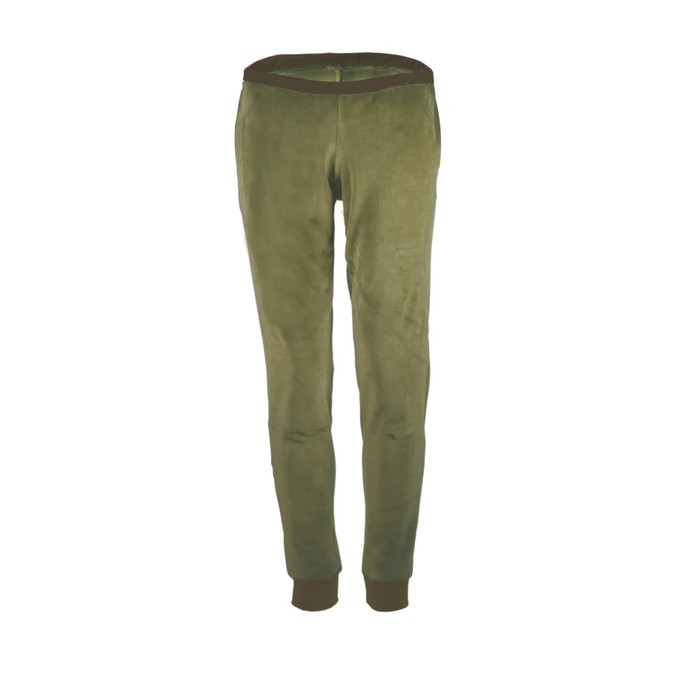 Organic velour pants Hygge olive (green) / forest from Frija Omina