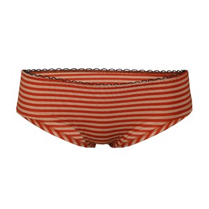 Bio hipster panties, nude / rust stripes (red) from Frija Omina
