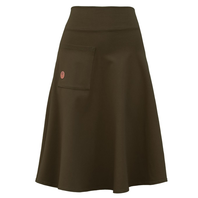 Organic skirt Welle lang, forest (green) from Frija Omina