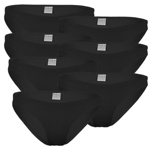 Bio hipster panties, set of 7: All black from Frija Omina