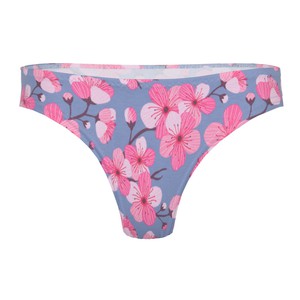 Organic thong Pur Cherry Blossom (blue) from Frija Omina