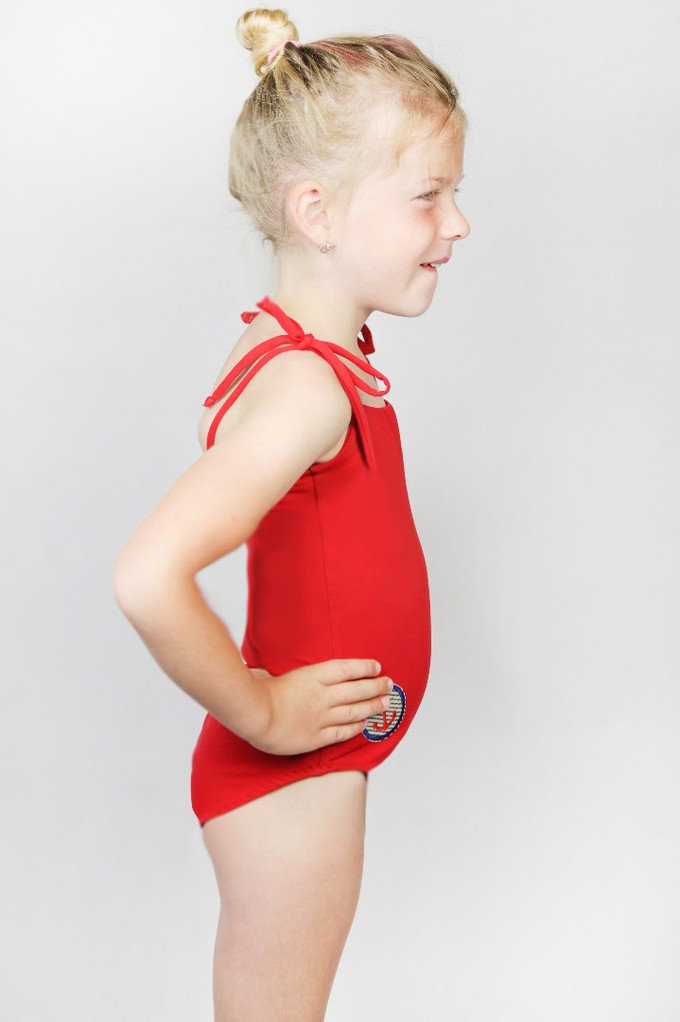 Recycling swimsuite Flori Petite, melon red from Frija Omina