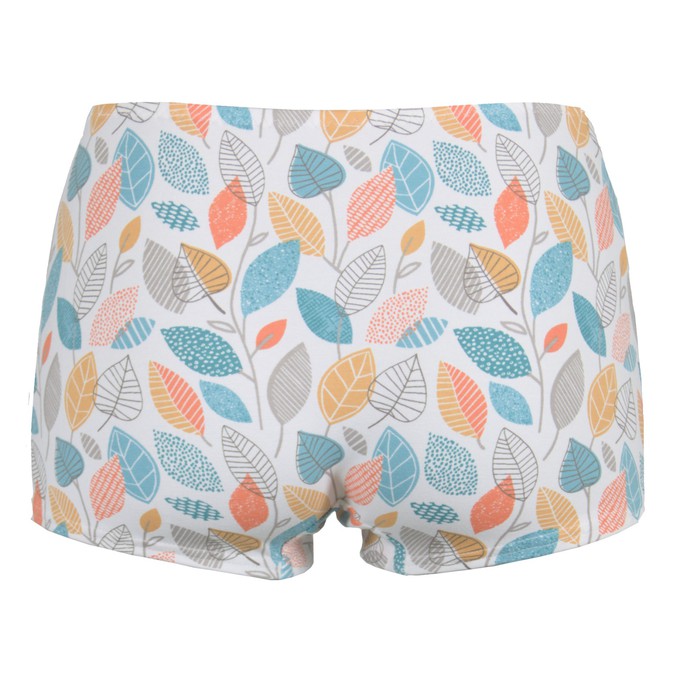 organic panties Erna pattern Cherry Leaves (white) from Frija Omina