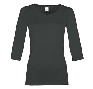 Organic quarter sleeve shirt Winda anthracite (grey) from Frija Omina