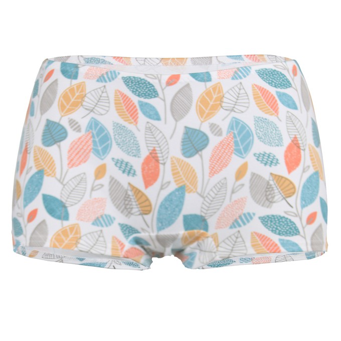 organic panties Erna pattern Cherry Leaves (white) from Frija Omina
