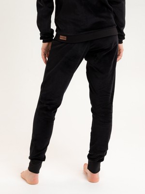Organic velour pants Hygge black / black from Frija Omina
