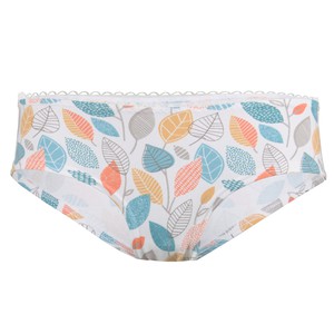 Bio hipster panties Leaves (white) from Frija Omina