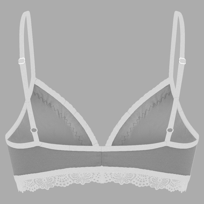 Set: Bio bra + hipster panties Spitze, mud grey from Frija Omina