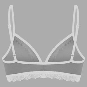 Set: Bio bra + hipster panties Spitze, mud grey from Frija Omina