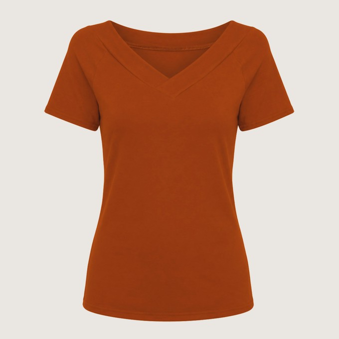Organic t-shirt Due rust (orange) from Frija Omina