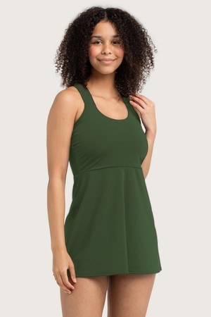 Recycling swim dress / Tankini Mare oliv (dark green) from Frija Omina