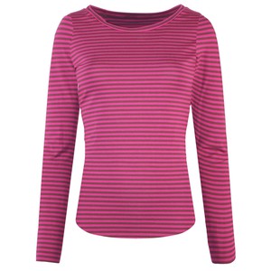 Organic long sleeve Ubu, berry / aubergine stripes from Frija Omina