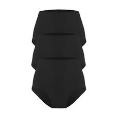 set of 3 organic hight waist knickers Lille black via Frija Omina