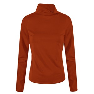 Organic Polo neck shirt Rolli, rust (orange) from Frija Omina