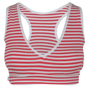 Organic sports top Athla red-white stripes from Frija Omina Organic sports top Athla red-white stripes from Frija Omina