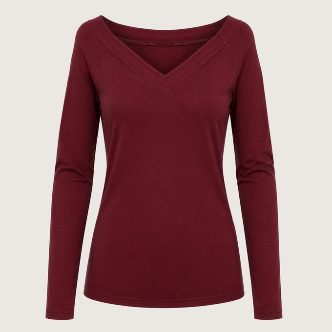 Longsleeve Due aubergine (red) from Frija Omina