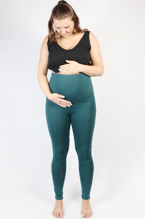 Organic leggings Mama, smaragd from Frija Omina